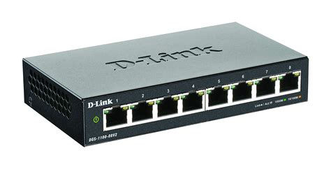 D Link DGS 1100 08V2 8 Port Gigabit Smart Managed Switch With VLAN