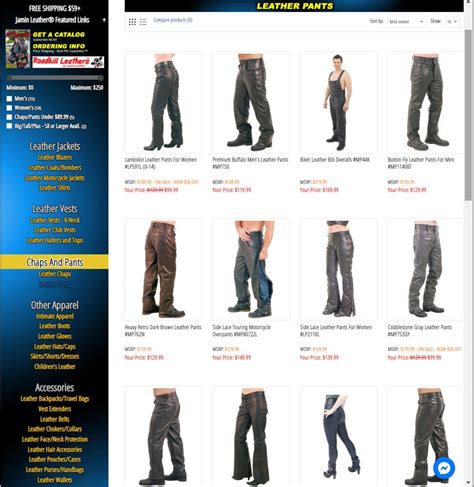 Men's Leather Pants ⋆ Jamin Leather® Catalog