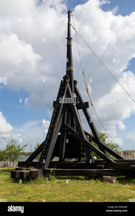 A Trebuchet At The Outdoor Medieval Centre In Nykøbing Falster Denmark