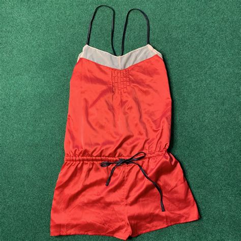 Cosmopolitan Red Satin Lingerie One Piece Teddy Rom Gem