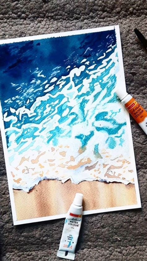 Painting waves in watercolor – Artofit