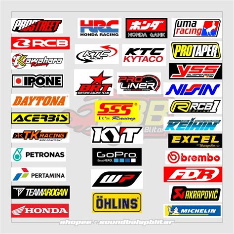 Jual Stiker Sponsor Print Cut Rcb Go Pro Akropovic Protaper Dll