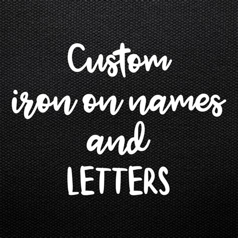 Personalized Iron On Name Decals Custom Iron On Letters Etsy Australia