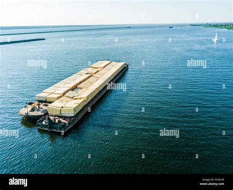 aerial shot container ship sea  res stock photography  images alamy