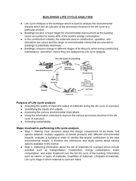 Life Cycle Analysis | PDF