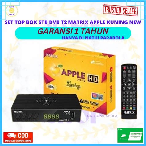 Jual SET TOP BOX STB DVB T2 MATRIX APPLE KUNING NEW Shopee Indonesia