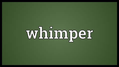 Whimper sound effects download | DeadSounds