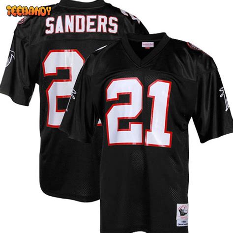 Atlanta Falcons Deion Sanders Black 1990 Throwback Jersey