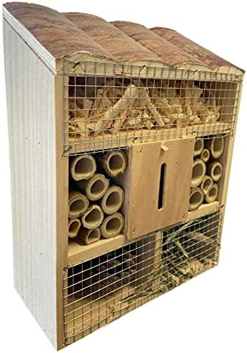 Navaris Wooden Insect Hotel 28 X 8 5 X 40 Cm Natural Wood Insect