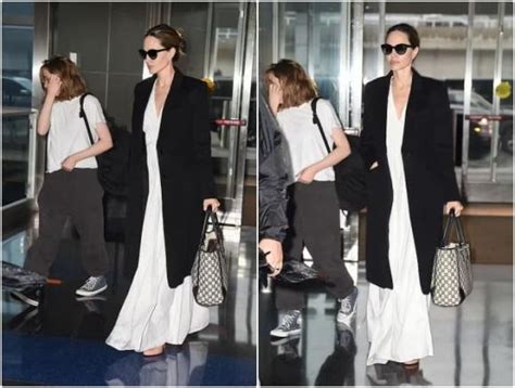 Angelina Jolie Appeared Gorgeous At Jfk Airport In New York With Her