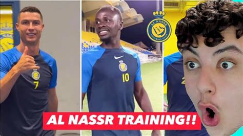 Reacting To Cristiano Ronaldo Sadio Mané Laporte Al Nassr Training for