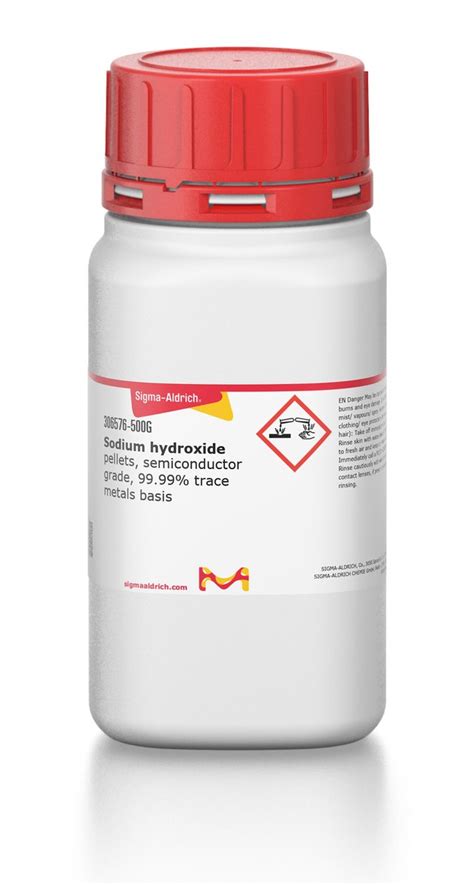 Sodium Hydroxide Pellets 306576 500gsig Sigma Aldrich Sls Ireland