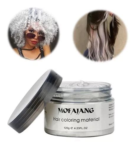 Mofajang Cera Colorida Branca Para Cabelo Lavável Temporária MercadoLivre