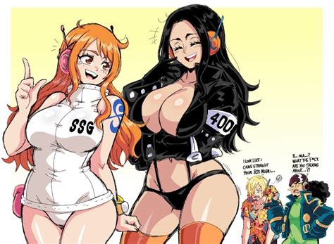 R One Piece One Piece Hentai Nico Robin Boa Hancock Nami Vivi