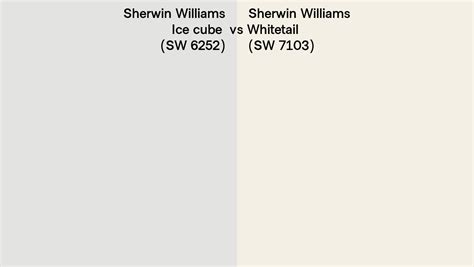 Sherwin Williams Ice Cube Vs Whitetail Side By Side Comparison