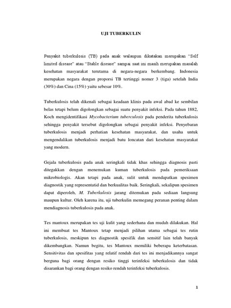 Uji Tuberkulin Pdf