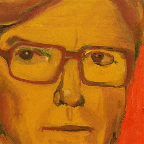 Kc Collins Man In Glasses Post Impressionist Oil Study In Ochre