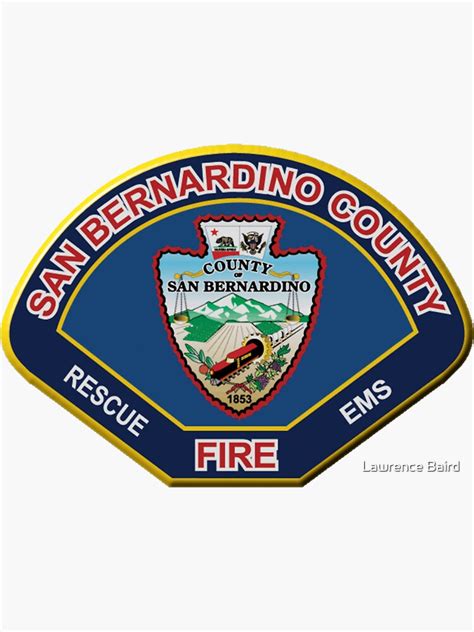 "San Bernardino County Fire " Sticker for Sale by lawrencebaird | Redbubble