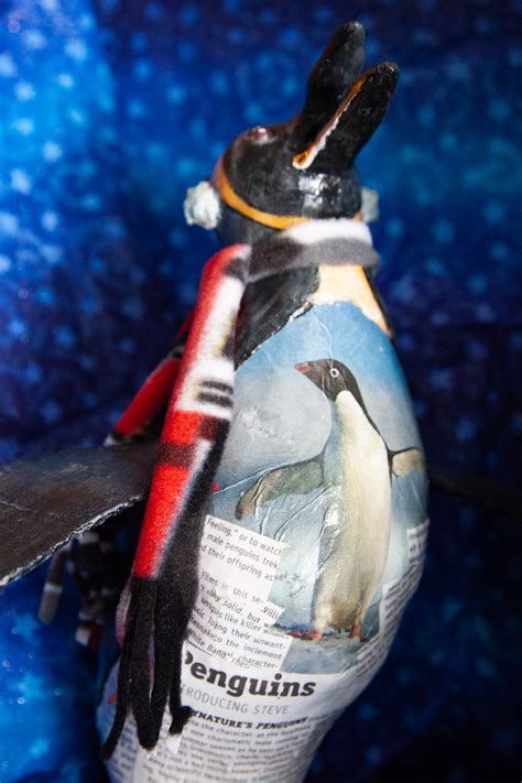 Paper Mache Penguin | Fun Penguin Gift Ideas | Penguin Sculptures - Etsy