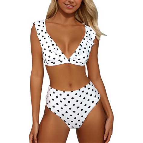 Bathing Suits For Women Deep V Neck Sexy Two Piece Bikini Sets For