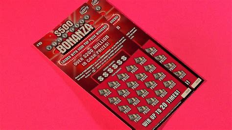 SOOD 823 TWO 10 500 WILD CASH BONANZA Florida Lottery Scratch