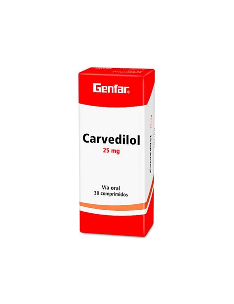 Carvedilol Genfar 30 Comprimidos 25mg