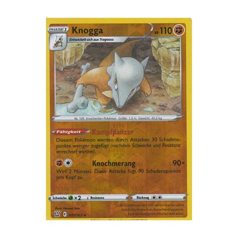 Knogga Reverse Holo Kampfstile Pokemon Karte Kaufen