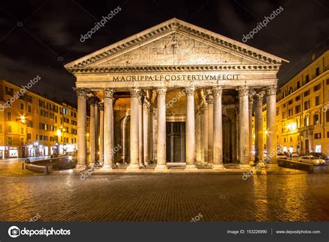 Pantheon in the night, Rome. Italy — Stock Photo © CAHKT #153226990