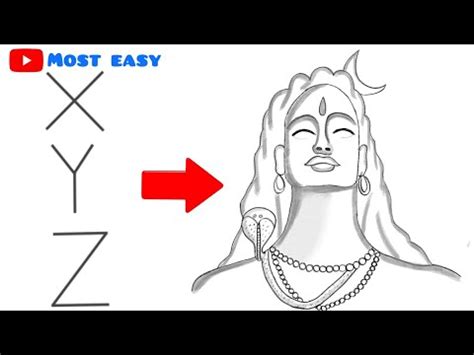 How to draw Lord Shiva | Easy drawing of lord Lord Mahadev | Step by ...