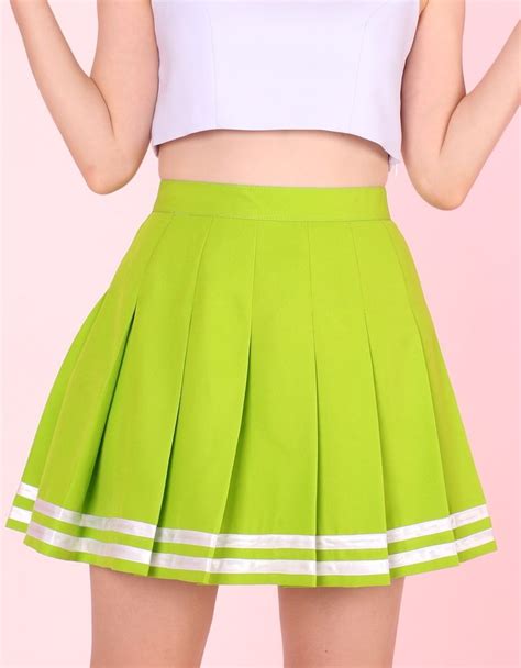 Gfd Green Cheerleading Skirt In 2021 Cheerleader Skirt Cheerleading Outfits Skirt Fashion