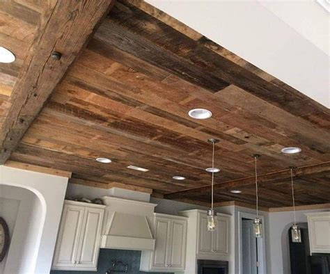 Barn wood ceiling & beams | Shed homes, Cabin interior design, Barn ...