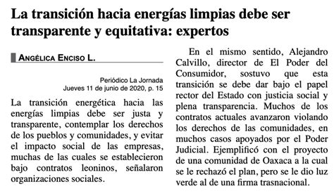 La transición hacia energías limpias debe ser transparente y equitativa