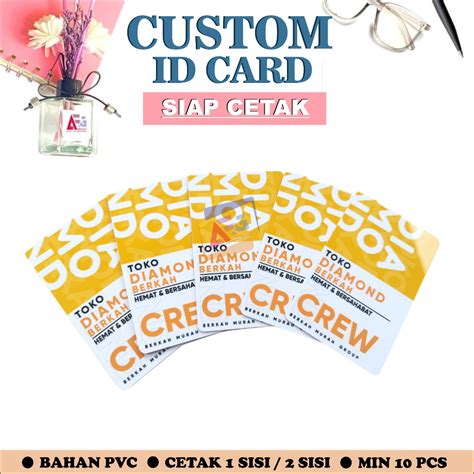 Jual Cetak Id Card Custome Bahan Pvc Kartu Anggota Kartu Member Kartu