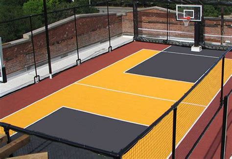 Containment Fencing Backyard Basketball Basketball Court Backyard