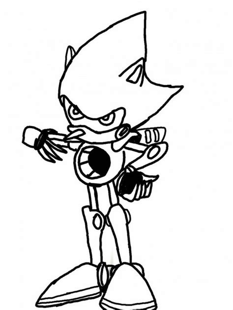 Free Metal Sonic Coloring Pages Download Free Metal Sonic Coloring