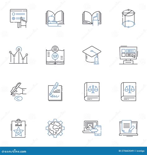 Experimentation Line Icons Collection Innovation Testing Analysis