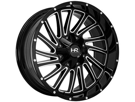 Hardrock Milled Gloss Black Overdrive Wheels Havoc Offroad