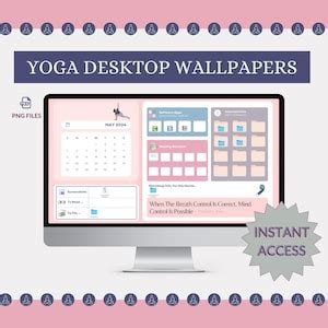 Yoga Desktop Wallpapers, Set of 12 Monthly Yoga Desktop Backgrounds ...