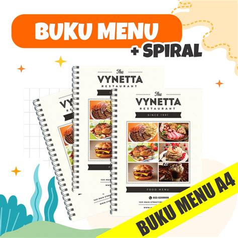 Jual CETAK BUKU MENU SPIRAL Shopee Indonesia