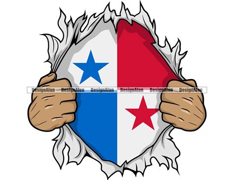 Panama Panamanian Flag Break Cracked Broken Wall Superhero Proud Europe Travel Country Nation ...