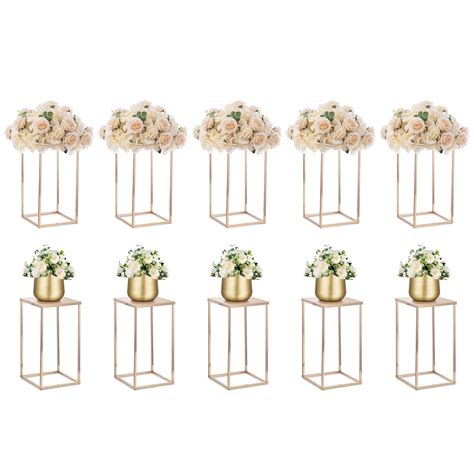 Nuptio Gold Vases For Centerpieces Wedding Pcs Inch Tall Gold