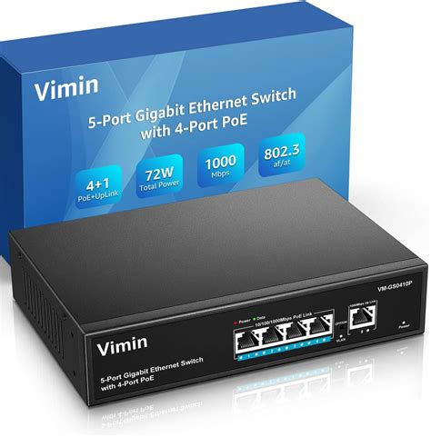 Vimin Port Gigabit Poe Switch With Uplink Gigabit Ports Port