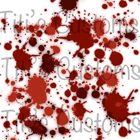 Blood Splatter Decal And Seamless Digital Paper Etsy