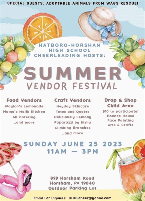 Summer Vender Festival Hatboro Horsham Senior High School 25 June 2023