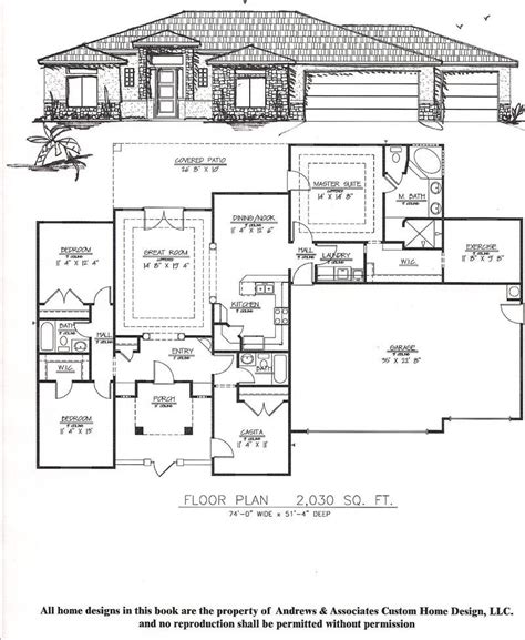 Single Story Sq Ft House Plans Printable Templates Free