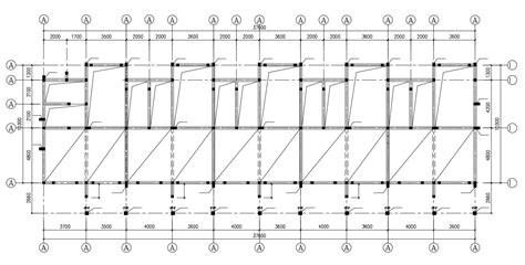 Column Center Line Plan Design Cadbull