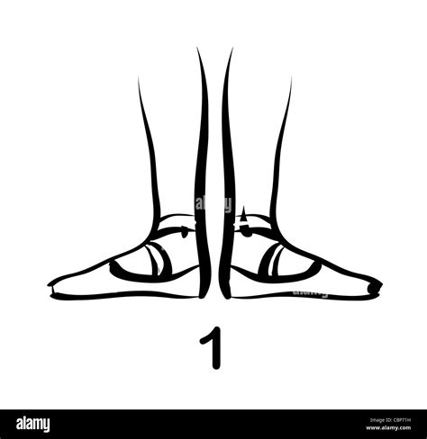 Ballet Feet Position 1 Illustration Stock Photo Alamy