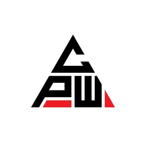 Diseño De Logotipo De Letra Triangular Cpw Con Forma De Triángulo