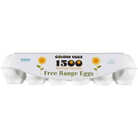 Golden 12 Free Range Eggs 600g Woolworths