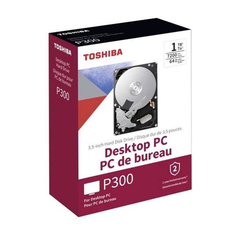 TOSHIBA Disque Dur Interne P300 1To 7 200 Tr Min 3 5 Boite